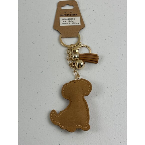 Sparkly Bling Dog Keychain With Tassel & Bells - Picture 3 of 4